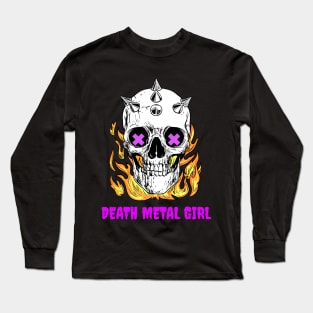 Death Metal - Metal Girl Long Sleeve T-Shirt